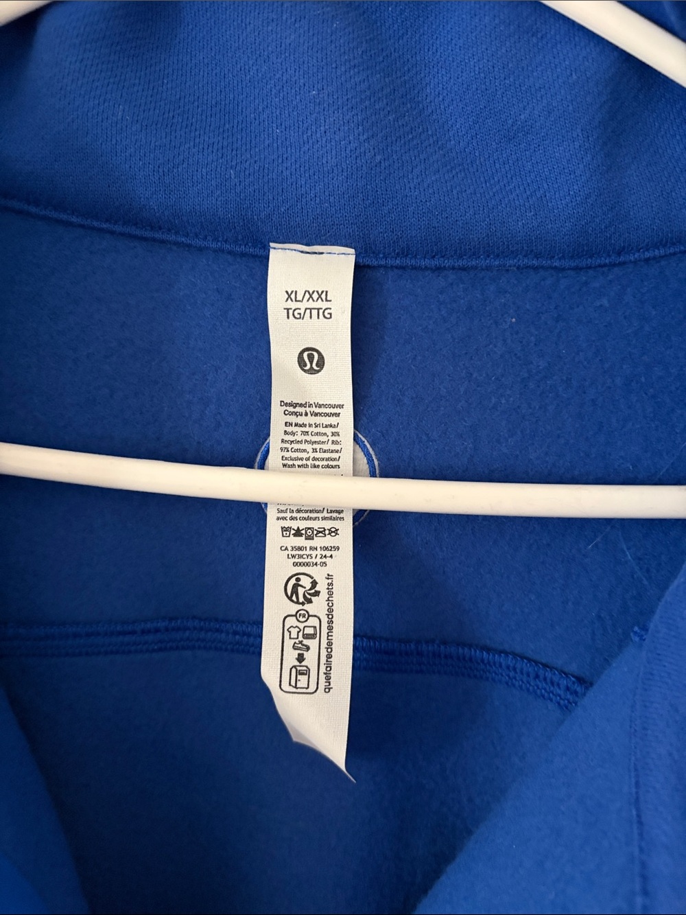 lululemon Scuba Oversized Funnel Neck Half-Zip Pullover - Blue - Picture 3 of 4